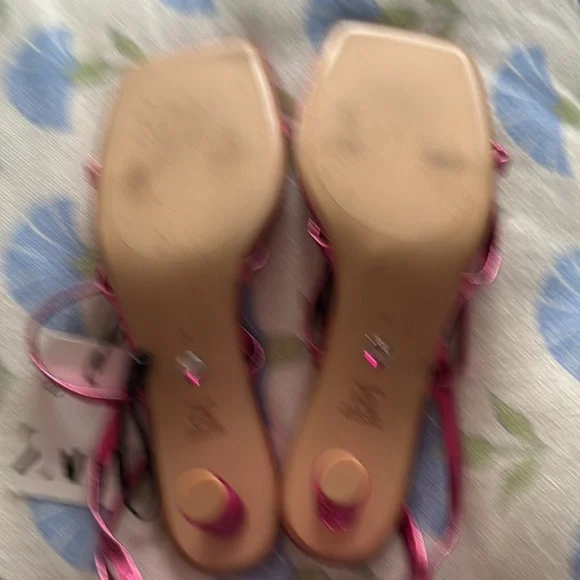 Zara Pink Strappy Women's Sandals - Picture 4 of 6